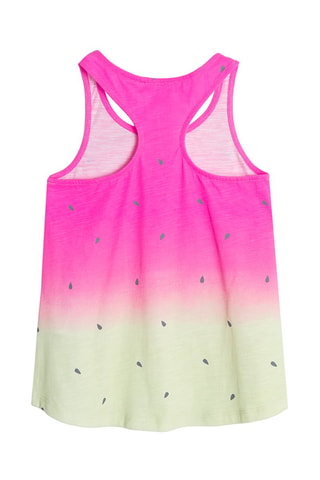 Canotta tie and dye - Fucsia e giallo