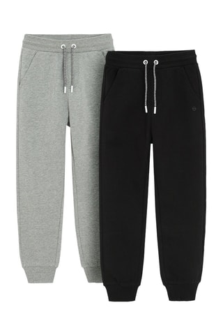 2 joggings - Gris chiné et noir
