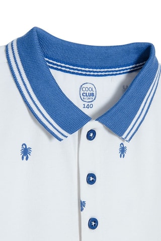 Polo - Bianco e cobalto