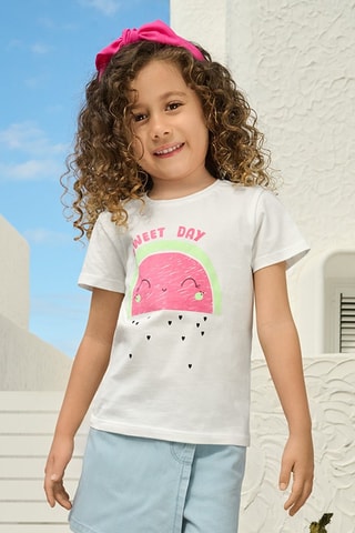 T-shirt -  Blanc
