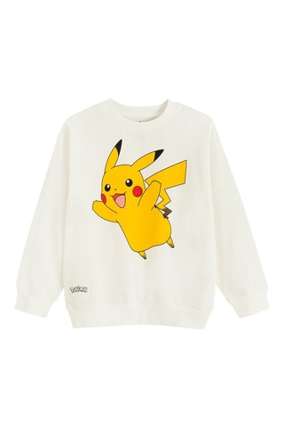 Sweat Pikachu Pokémon - Blanc et jaune
