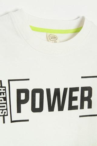 Sweat -  Blanc et vert citron