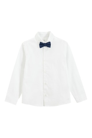 Chemise et gilet de costume -  Blanc et bleu marine