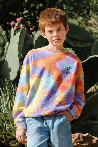 Sweat tie and dye - Orange et violet