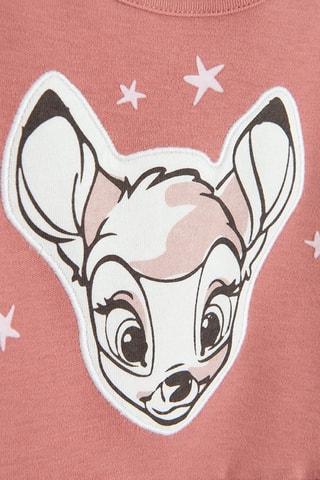 Combinaison trompe-l'œil Bambi Disney - Vieux rose et blanc