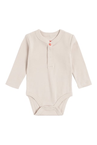 Body et salopette en velours - Beige et gris
