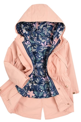 Parka 2-en-1 - Rose poudré et bleu marine