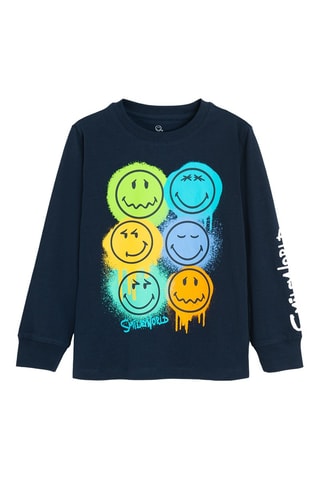 Sweat Smiley - Bleu marine