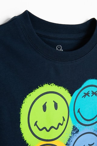 Sweat Smiley - Bleu marine