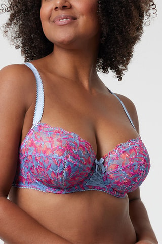 Reggiseno con ferretti Luccia Swing - Azzurro e fucsia