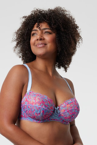 Reggiseno con ferretti Luccia Swing - Azzurro e fucsia
