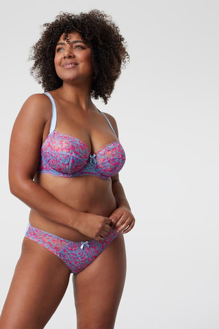 Reggiseno con ferretti Luccia Swing - Azzurro e fucsia