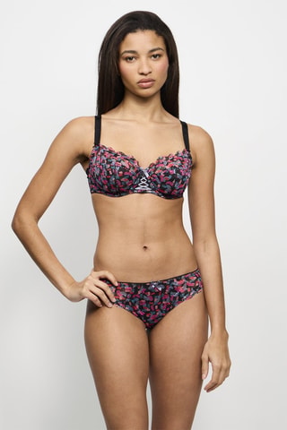 Reggiseno con ferretti Luccia Swing - Nero e rosso