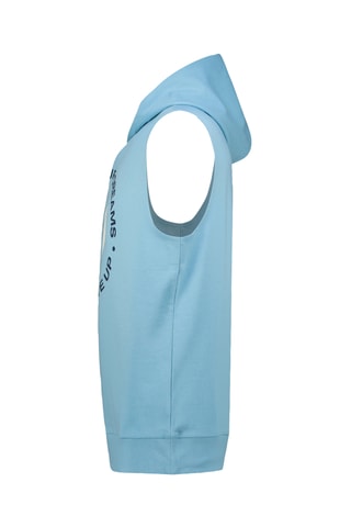Gilet con cappuccio - Azzurro