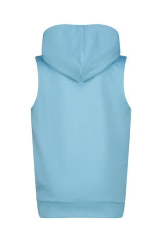 Felpa con cappuccio senza maniche - Azzurro