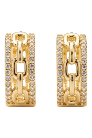 Créoles - Plaqué or jaune et zircons