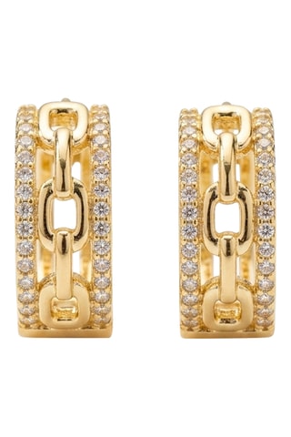 Créoles - Plaqué or jaune et zircons
