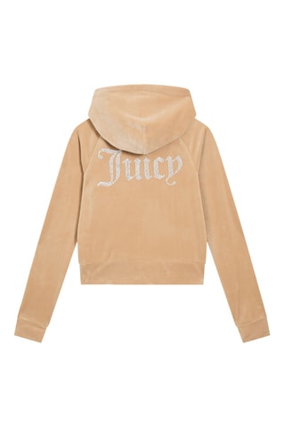 Velours Sweater met Capuchon - Bruin
