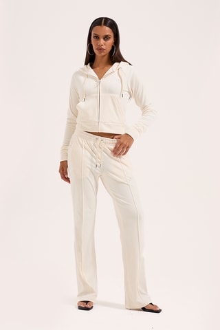 Velours Sweater Regular Fit - Wit