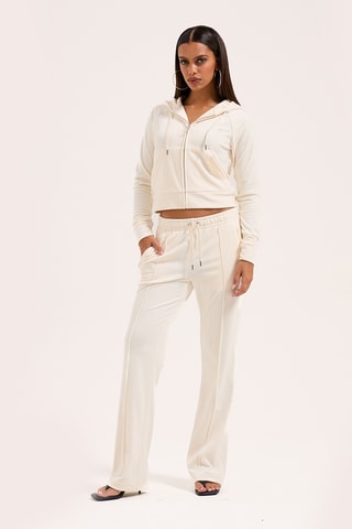 Velours Sweater Regular Fit - Wit