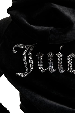 Velours Sweater met Capuchon - Zwart