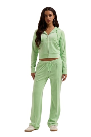 Velours Sweater met Capuchon - Groen