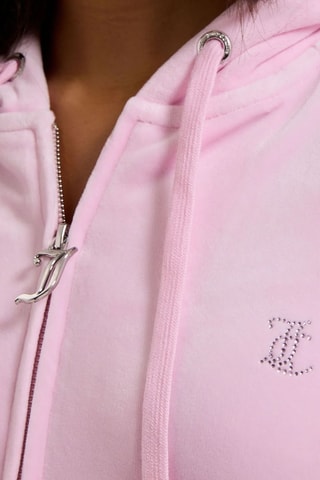 Velours Sweater met Capuchon - Roze