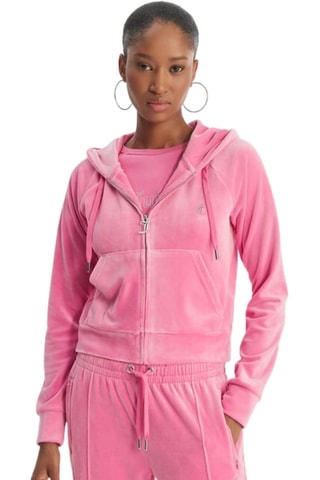 Velours Sweater met Capuchon - Roze
