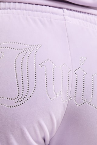 Velours Joggingbroek. - Paars