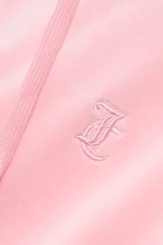 Velours Sweater met Capuchon - Roze