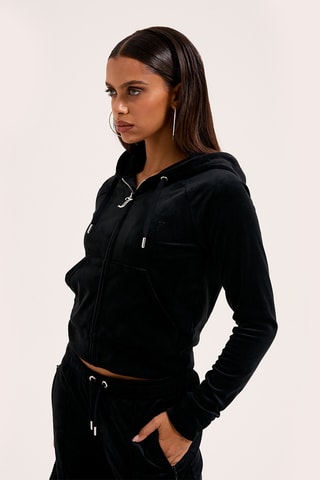 Velours Sweater Regular Fit - Zwart