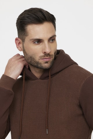 Trui met Capuchon Cazico - Bruin