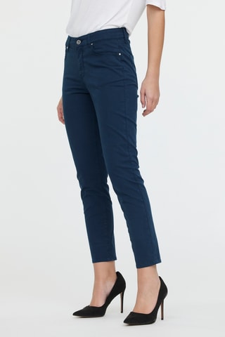 Broek Hoge Taille - Marineblauw