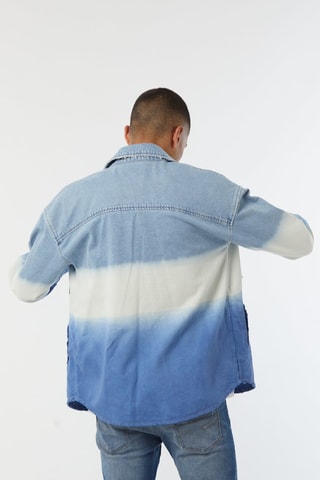Spijkerjasje met tie and dye Finea - Blauw