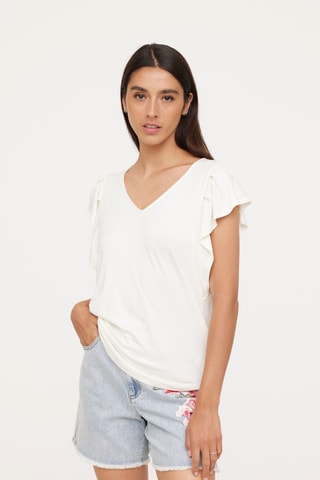 T-shirt Aricia - Ivoorkleurig