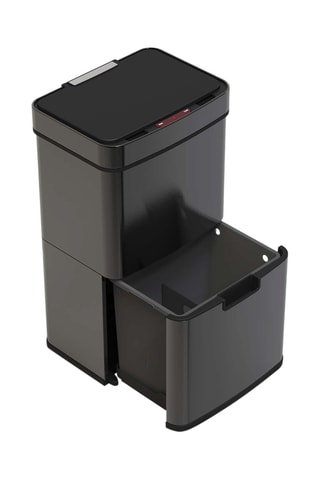 Poubelle automatique de tri sélectif en acier inoxydable Narvik - 75 l