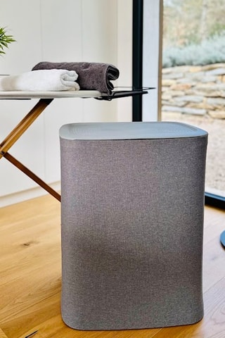 Panier à linge pliable avec séparateur Sven - 90 l - Gris