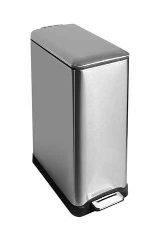 Poubelle de tri sélectif à pédale en acier inoxydable Edge - 50 l