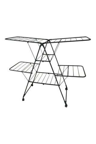 Etendoir à linge pliable Alba - Noir - 157 x 61 x 127 cm
