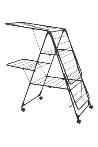 Etendoir à linge pliable Alba - Noir - 157 x 61 x 127 cm