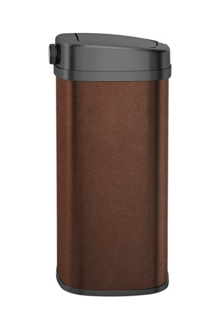 Poubelle automatique Majestic en acier inoxydable - Marron - 58 l