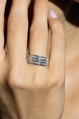 Anello Omeïma - Oro bianco e diamanti