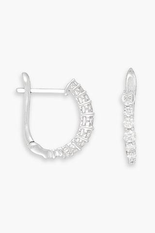 Orecchini a cerchio Euphorie - Oro bianco e diamanti - Le Diamantaire