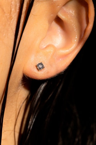 Orecchini Grande Illusion - Oro bianco e diamanti