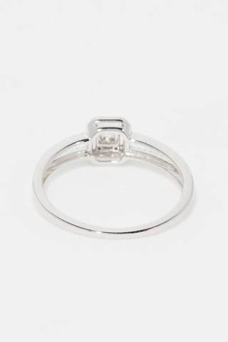 Anello Brillants Baguettes - Oro bianco e diamanti
