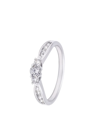 Anello Emori - Oro bianco e diamanti