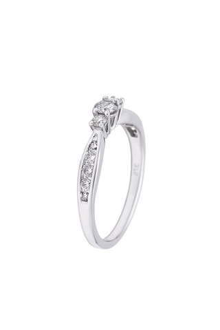 Anello Emori - Oro bianco e diamanti