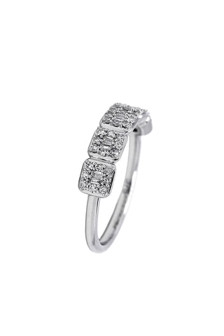 Anello - Oro bianco e diamanti