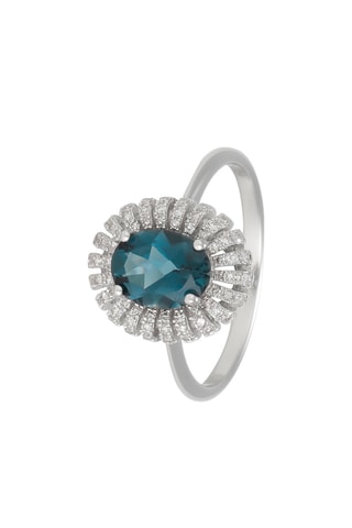 Anello Élisa - Oro bianco e labradorite