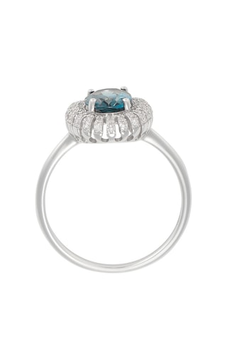 Anello Élisa - Oro bianco e labradorite